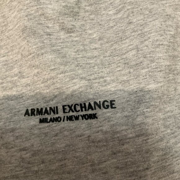 A|X Armani Exchange Men's Short Sleeve Gray Logo Polo Shirt Size Medium golf - Picture 9 of 16